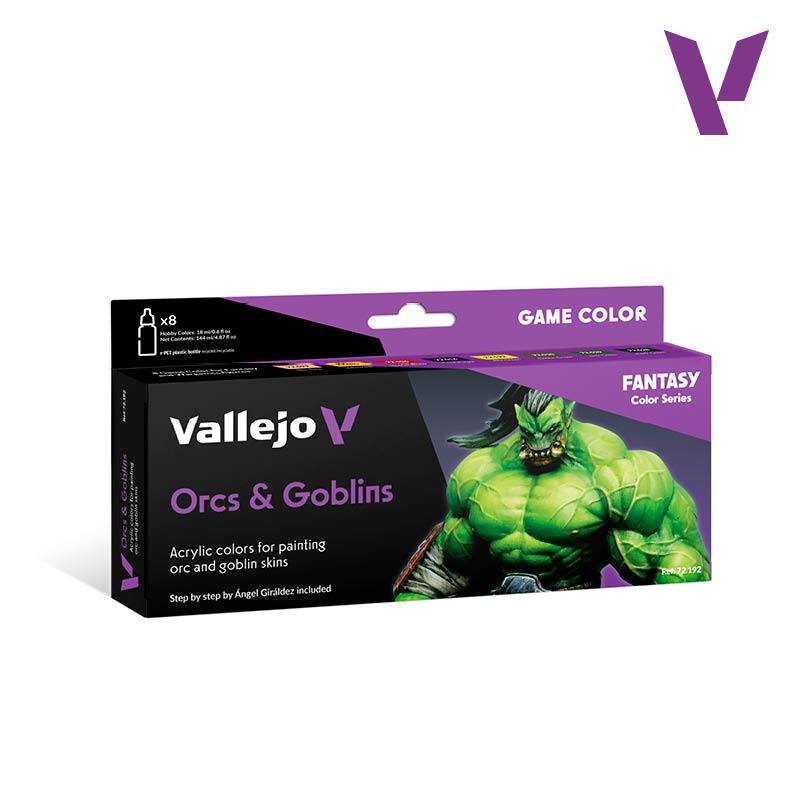 Набор красок для фэнтези минитюр ORCS & GOBLINS, 8х18мл, Vallejo
