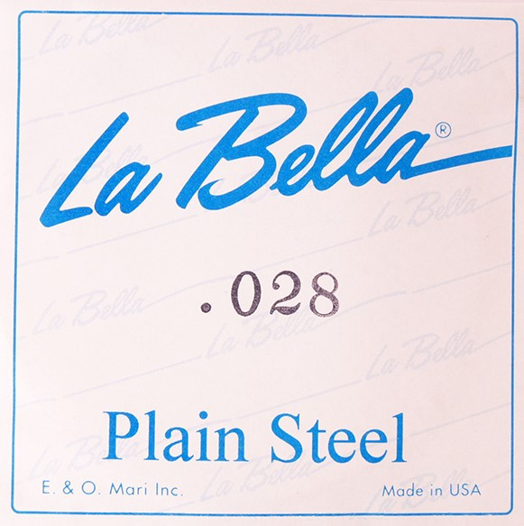 La Bella PS028 Отдельная стальная струна без оплетки, сталь, 028