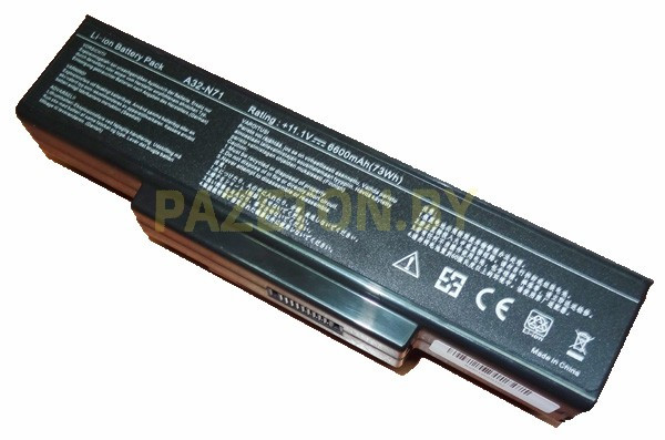Аккумулятор для ноутбука Asus N71J N71JA N71JQ N71JV li-ion 11,1v 6600mah черный