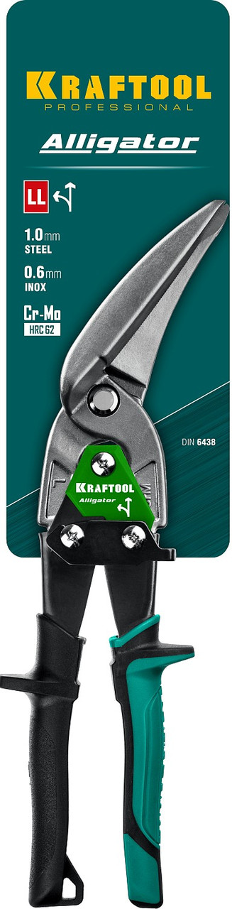 KRAFTOOL Alligator, 280 мм, левые усиленные ножницы по металлу с выносом