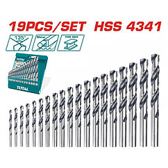 Набор сверл по металлу TOTAL TACSD0195 (19 шт)