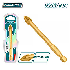 Сверло по плитке и стеклу 12х87мм TOTAL TACG211212