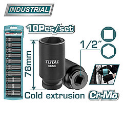 Набор удлиненных ударных головок 1/2 " TOTAL THKISD12102L (10 предметов)