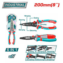 Плоскогубцы комбинированные многофункциональные 6 В 1 TOTAL THTMF286