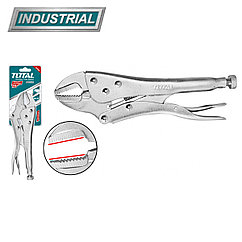 Зажим с фиксатором 250 мм TOTAL прямые губки THT191005