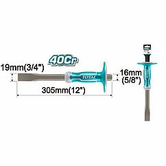 Зубило 19х305 мм с протектором TOTAL THT4411216