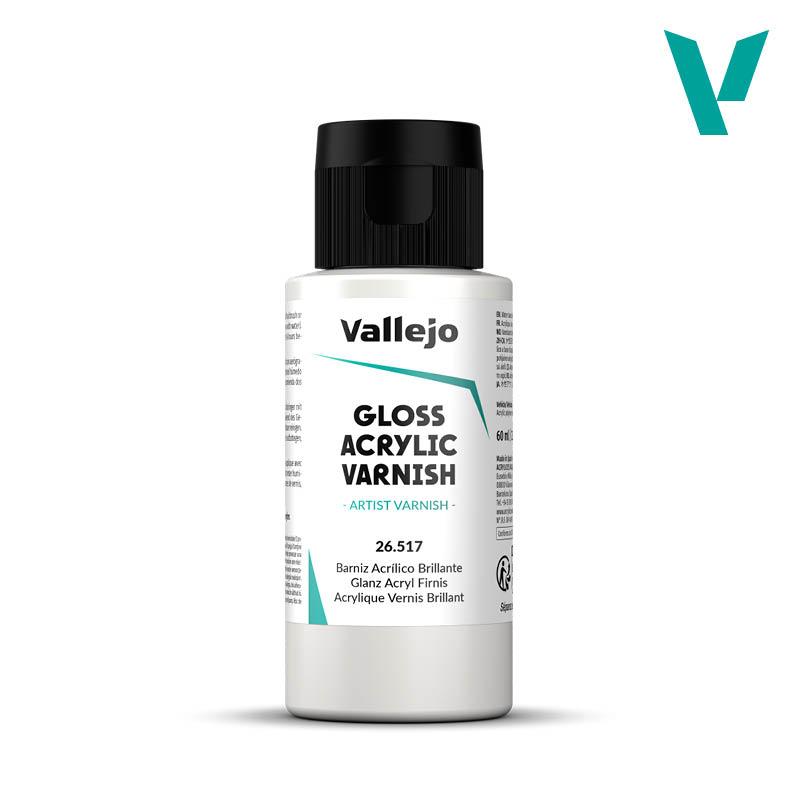 Покрывной глянцевый лак Vallejo PERMANENT GLOSS VARNISH, 60мл.