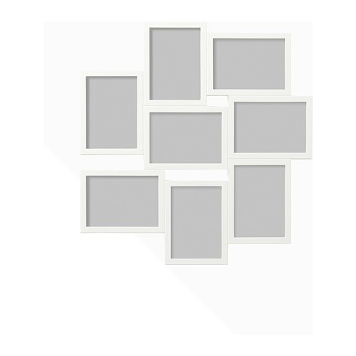 IKEA/  ВЭКСБУ рама для коллажа на 8 фото , белый, 13x18 см