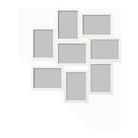 IKEA/  ВЭКСБУ рама для коллажа на 8 фото , белый, 13x18 см