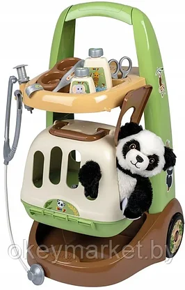 Игровой набор Smoby - Ветеринарная тележка с мягкой пандой + 10 аксессуаров 340405, фото 2