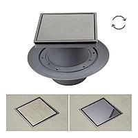 Душевой трап точечный 100 х 100 мм 2в1 Pestan Confluo Standart VERTICAL PLATE (под плитку/хром)