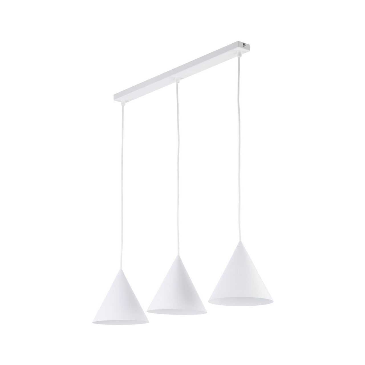 Тройной подвесной светильник на белой балке CONO 10011 TK Lighting