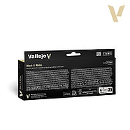 Набор акриловых красок для моделизма Black & White, 8х17мл, Vallejo, фото 3