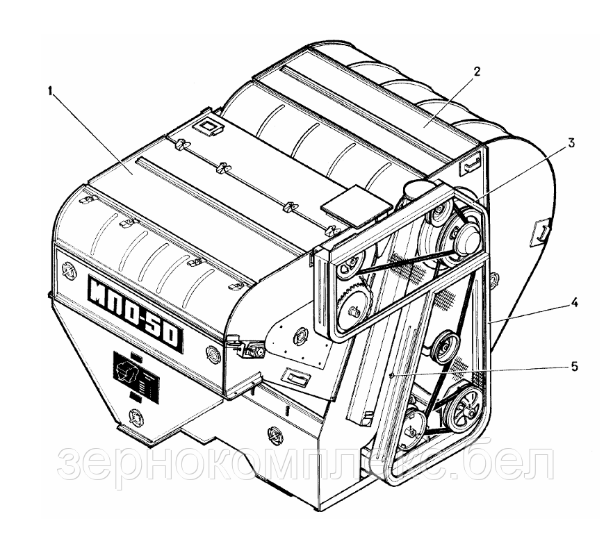 МПО 50.00.000 Общий вид (со сборочными единицами первого порядка) МПО-50