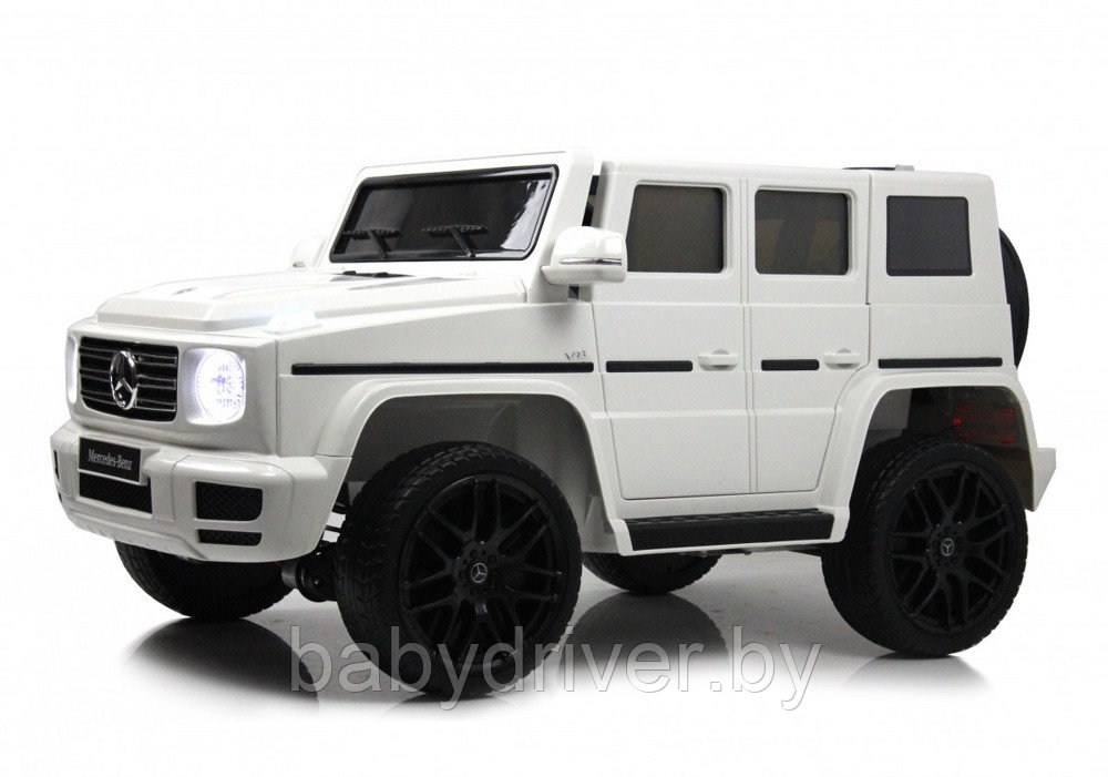 Детский электромобиль RiverToys Mercedes-Benz G500 E333EE (белый) Полноприводный