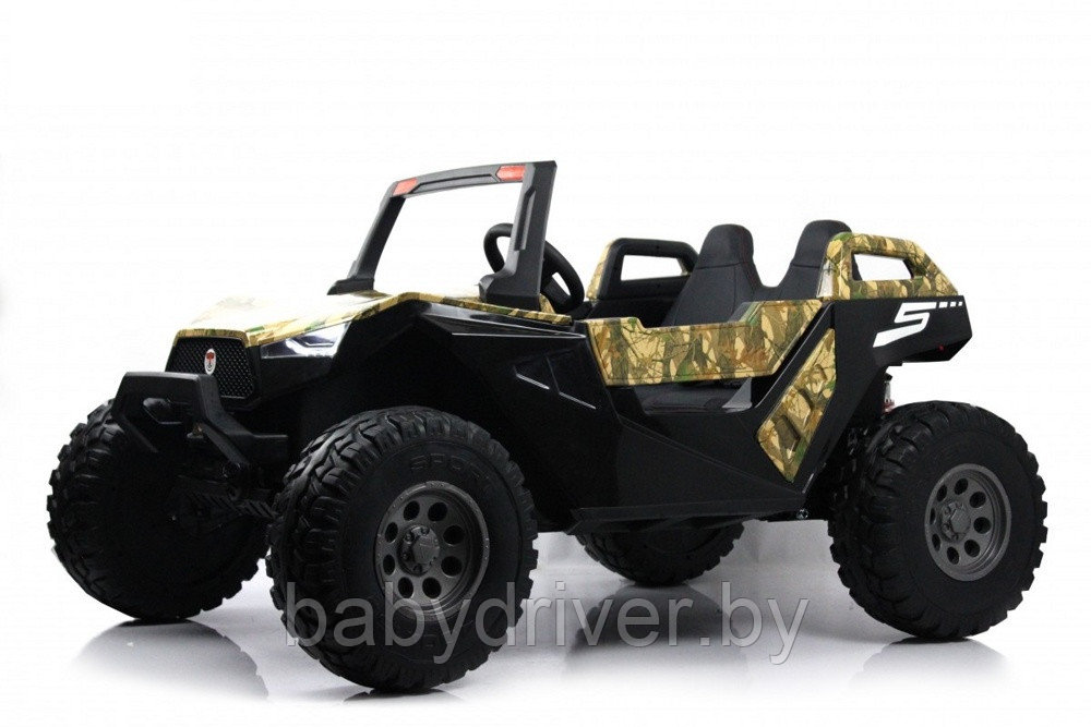 Детский электромобиль RiverToys Buggy A707AA 4WD (Special камуфляж) Кондиционер двухместный полноприводный