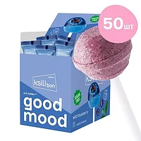 Леденец на палочке Ksilibon Lollipop 50 штук. Вкус голубика