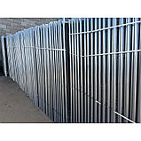 Строительное ограждение цинк (секция + бетонный блок + крепеж), фото 2
