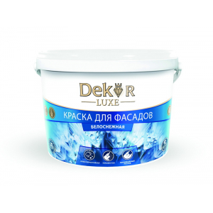 Краска ВД-АК 111 ГОСТ "DEKOR" для фасадов белоснежная 14кг
