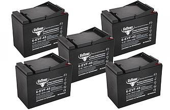 Комплект тяговых аккумуляторов RuTrike 6-EVF-45 (60V45A/H C3)