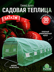 Теплица каркасная РостОК 6 x 3 x 2 метра (? - 19мм)
