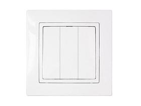 Выключатель 3 клав. (cкрытый, 10А) белый, Уют, BYLECTRICA