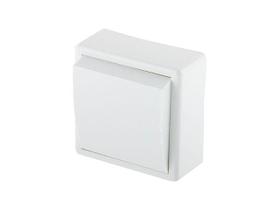 Выключатель 1 клав. (открытый, до 6А) белый, Эконом, Юпитер