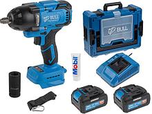 Аккум. ударный гайковерт BULL SC 1807 Xcase, XLTpro, БЕСЩЕТ., 18 В, 750 Н*м, 1/2", 2х4 А*ч, з/у 4 А (вес 2,24