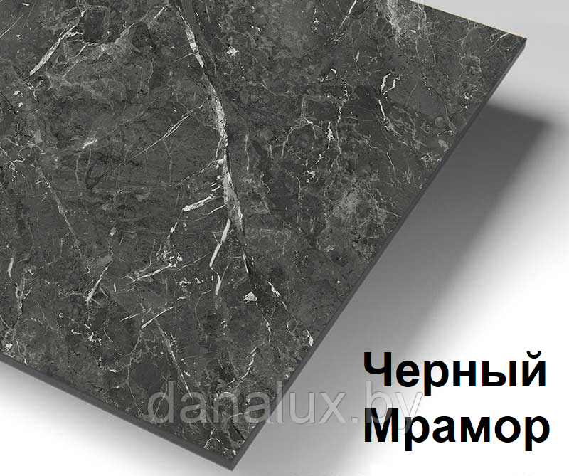 Столешница из компакт-плиты Дана Компакт 200 см цвет черный мрамор, фото 1