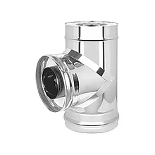 Сэндвич-тройник KERALUX 90° (AISI 430 1,0мм/0,5мм), Везувий