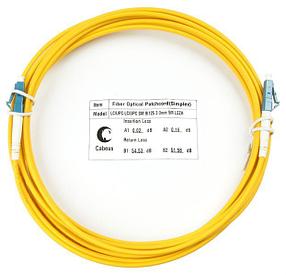 Оптический патч-корд simplex LC-LC 9/125 SM Cabeus FOP(s)-9-LC-LC-5m 5 метров желтый