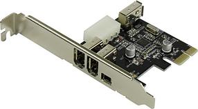 Espada Контроллер PCI-E, 1394a, 3внеш+1внутр порт, (ver.2) VIA6315 (PCIe1394a) (44940)