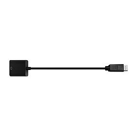 Bion Переходник с кабелем HDMI - DisplayPort, 19F/20M, однонаправленный DP- HDMI, длина кабеля 15см, черный