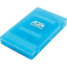 AgeStar SUBCP1 Внешний корпус 2.5" SATA HDD/SSD blue (USB2.0, пластик, безвинтовая конструкция) (SUBCP1