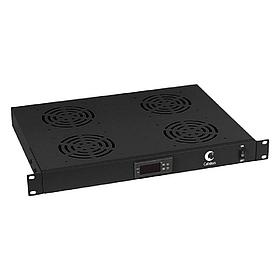 Вентиляторный модуль 19" 1U Cabeus JG03t-BK 4 вентилятора черный
