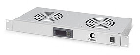 Вентиляторный модуль для шкафов 19" 1U Cabeus JG02 2 вентилятора серый
