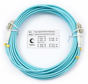 Оптический патч-корд duplex LC-LC 50/125 MM Cabeus FOP-50-LC-LC-7m 7 метров бирюзовый