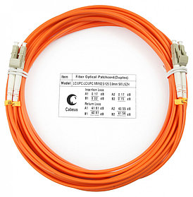 Оптический патч-корд duplex LC-LC 62,5/125 MM Cabeus FOP-62-LC-LC-5m 5 метров оранжевый