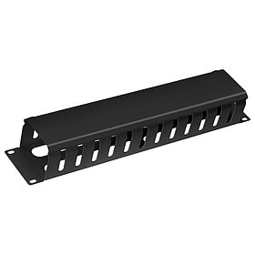 Органайзер для кабеля 2U с крышкой Cabeus JB07-2U-BK черный