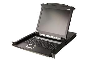 КВМ консоль ATEN CL5716MW-ATA-RG 16-Port PS/2-USB VGA Single Rail 17.3" 1920 x 1080 @ 60 Hz LCD KVM Switch
