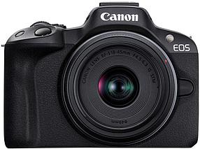 Беззеркальный фотоаппарат Canon EOS R50 kit ( RF-S 18-45mm IS STM), черный [5811c031]