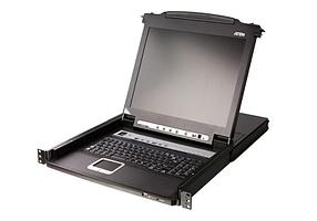 КВМ консоль ATEN 8-Port PS/2-USB VGA Single Rail 17.3" 1920 x 1080 @ 60 Hz LCD KVM Switch (CL5708MW-ATA-RG)