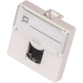 LANMASTER LAN-SIP-23U6-WH Вставка Mosaic 45x45, RJ-45 UTP, кат.6, со шторкой и увеличенным окном маркировки,