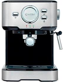 Кофеварка Vitek VT-1520, рожковая, серебристый
