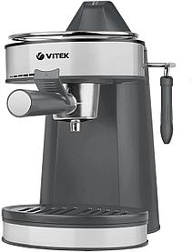Кофеварка Vitek VT-1524, рожковая, серый