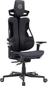 Кресло Cactus CS-CHR-DUO-BBK, на колесиках, кожзам, черный