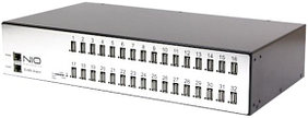 Сетевой концентратор USB NIO-EUSB 32EPCL USB/IP хаб на 32 порта с 2 блокомb питания / Ethernet 2 x 10/100/1000