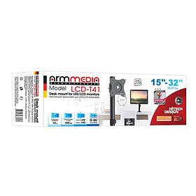 Кронштейн для мониторов Arm Media LCD-T41, до 32", до 10кг, настольный, поворот и наклон верт.перемещ., черный