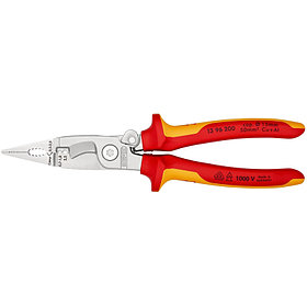 Электромонтажные клещи Knipex VDE 6-в-1 зачистка: 0.75 - 1.5 + 2.5 мм L-200 мм KN-1396200SB