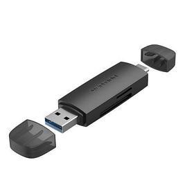 Картридер Vention USB 3.0 A+C (SD+TF) Черный